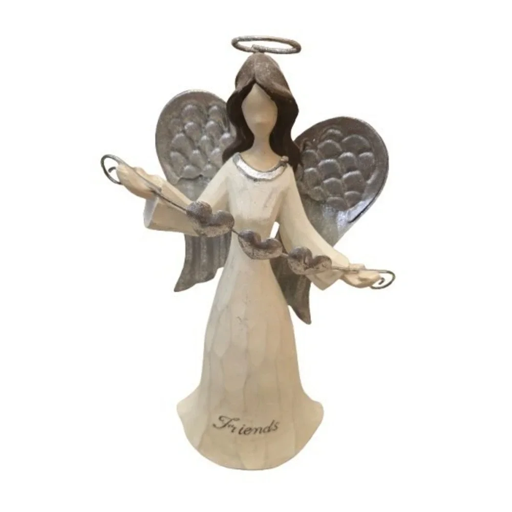 St. Nicholas Square Lot Of 2 Angel Figurines‎ - Peace And Friends Collectables